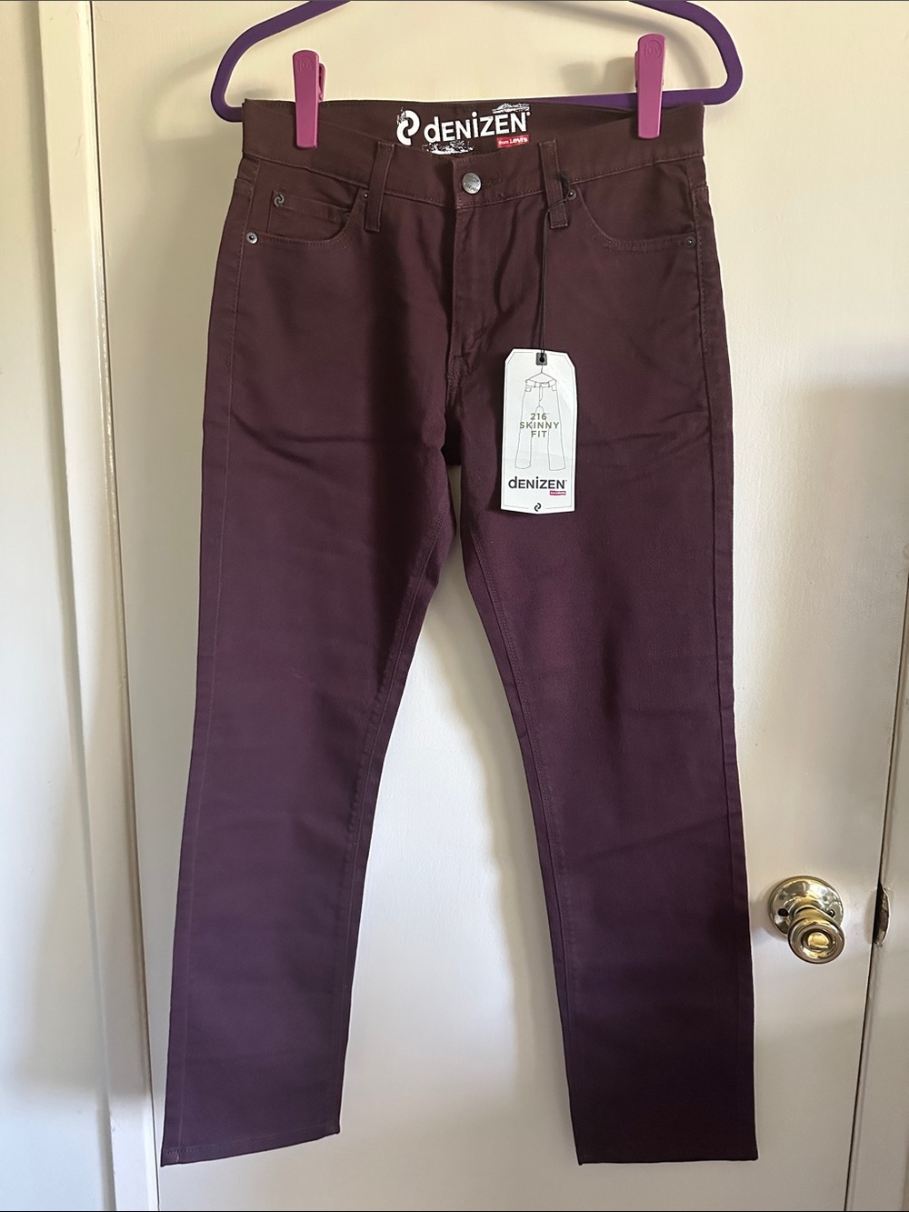 Denizen from Levi's 216 Skinny Fit Pants - Eggplant Purple